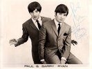PAUL & BARRY RYAN Fan Club Promotional Photograph 10 x 8 Signed 1960s Vintage