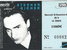 STEPHAN EICHER used ticket - PARIS - La Cigale - Mercredi 18 Novembre 87