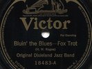 Original Dixieland Jazz Band, Bluin The Blues, Sensation Rag Victor 18483 78 rpm