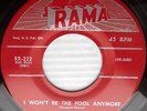 HEARTBEATS doowop 45 I Won't Be The Fool Anymore Wedding Bells 1957 RAMA  mg1251