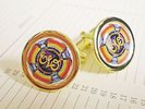 ELO, Electric Light Orchestra, Record Label Gold Plate Cufflinks, Stunning.