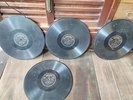 Very rare antique Cambodian Khmer discs, 4 Philips indochina 78 RPM