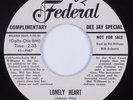 Blues R&B 45 MEL WILLIAMS Lonely Heart FEDERAL HEAR