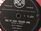 -ELVIS PRESLEY-SOUTH AFRICA 78-TAKE MY HAND LORD/PEACE IN THE VALLEY