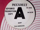 THE SORROWS baby / teenage letter 1965 PICCADILLY 45 7N 35230 MINT mod freakbeat