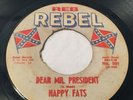 Happy Fats - Dear Mr. President - 45 Record Reb Rebel RARE OBSCURE Veterans Plea