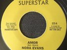 Rare Unknown Disco Funk Superstar Promo 45 Nora Evans - Amor / Come There NM