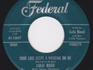 Blues Soul Mod 45 - LULU REED -Your Love Keeps A-Working On Me / President Twist
