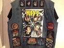 KISS CRAZY NIGHTS BIG PATCH FAN JACKET XL WITH ASYLUM CREATURES LOVE GUN PATCH