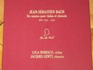 LOLA BOBESCO JACQUES GENTY BACH VIOLIN SONATAS BWV1014-1019 PRIVATE LIMITED /300