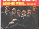 HERMAN'S HERMITS--PICTURE SLEEVE + 45--(WONDERFUL WORLD)---PS--PIC--SLV