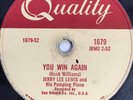 JERRY LEE LEWIS ON CANADIAN QUALITY 1679 ON 78 RPM GREAT BALLS OF FIRE, YOU WIN
