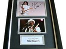 NILE RODGERS Signed A4 FRAMED Photo Autograph Display CHIC LE FREAK Music & COA