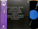JOHN CAGE fontana mix LP w/OBI electronic experimental LUCIANO BERIO J.DRUCKMAN