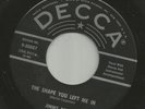 ROCKABILLY bw/ TEEN DOOWOP- JIMMY DONLEY- THE SHAPE YOU LEFT ME -HEAR-1959 DECCA