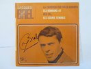 autographe signed autogramm  jacques brel  sur 45t les bonbons 67 vieux amants