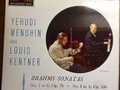 HMV - EMI ASD 474 BRAHMS Sonatas 1, 2 for violin and piano MENUHIN KENTNER