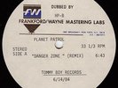 Planet Patrol ?– Danger Zone REMIX Rare 12'' Acetate *Electro Funk* (LISTEN)