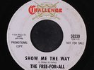 FREE-FOR-ALL: Show Me The Way / Blue Monday 45 (dj, wol, some lbl wear, clean )