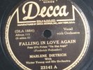 Marlene Dietrich. ' Falling in love again. '