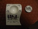 Official Beatles Fan Club Cartoon Image Ceramic Egg Tray England & Classic Badge