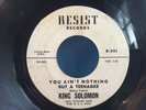 KING SOLOMON Resist YOU AIN'T NOTHING BUT A TEENAGER Soul Mod R&B 45  WHITE RARE