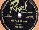 78rpm – Blind Willie (Blind Willie McTell) – Regal 3272
