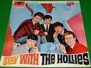THE HOLLIES : Stay with The Hollies - Orig 1964 1st press Y/B Parlophone LP EX