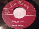 RARE ROCKABILLY 45 WAYLON JENNINGS WHEN SIN STOPS b/w JOLE BLON BUDDY HOLLY