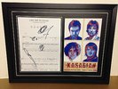 Kasabian Genuine Hand Signed/Autographed Songsheet with a Poster and COA
