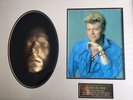 DAVID BOWIE AUTOGRAPHED PHOTO AND LIFECAST FROM 'THE MAN WHO FELL TO EARTH'