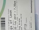 2x kings of leon tickets for B'Ham 20th Feb 2017