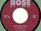 CHARLIE BROWN & LAZY V-HANDS Mean, Mean Mama 45rpm Rose 1955 rockabilly
