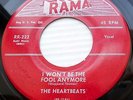 The Heartbeats DOOWOP R&B 45 I Won't Be The Fool Anymore / Wedding Bells    FM26
