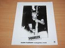 GLENN TILBROOK / SQUEEZE - VERY RARE ORIGINAL GLOSSY EARLY A&M PRESS PHOTO promo