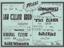 Rare Original 1977 Barry Clarke - Words Flyer Feat The Clash/The Jam/Buzzcocks