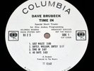 EX White Label Promo DJ only LP DAVE BRUBECK 