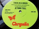 JETHRO TULL Thick As A Brick 1972 UK CHRYSALIS 1st PRESS - NEAR MINT