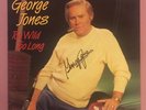 Autographed GEORGE JONES Too Wild Too Long EPIC LP Used Possum