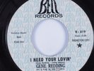 Northern Soul 45 GENE REDDING I Need Your Lovin' BELL HEAR