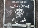 MOTORHEAD NO SLEEP AT ALL ORIGINAL VINYL LP 1988 SIGNED BY LEMMY