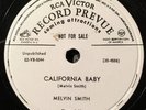 Melvin Smith RCA Vinyl Promo 78 California Baby     Great Early R&B Rocker