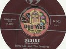 LARRY LEE LEESURES DESIRE GROUP DOO WOP CANADA 45 RPM RECORD