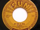 RARE ORIGNAL PRISONAIRES SUN 189 MY GOD IS REAL - SOFTLY AND TENDERLY 45 RPM old