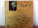 DEVY ERLIH / JOLIVET BARTOK STRAVINSKY for solo violin / ADES LP / EX+