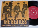 Very rare The Beatles single 45 She Loves You Parlophone R 5055 Sweden VG/VG+