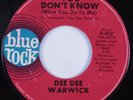 Northern Soul 45 DEE DEE WARWICK You Don't Know BLUE ROCK HEAR