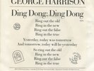 GEORGE HARRISON   Ding Dong/Hari's On Tour - Orig picture sleeve (NM)   APPLE