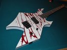 BC Rich Warlock Revenge Blood Splatter Bass Guitar Unsed in Good Condition
