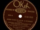 prewar 78 ARIZONA DRANES OKEH 8352 7JOHN SAID HE SAW A NUMBER/MY SOUL IS A WITNE